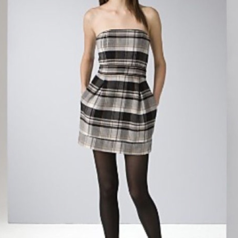 French Connection wool plaid dress